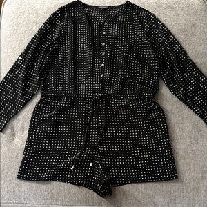 Vince Camuto Black and White Polka Dot Romper